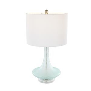Teal Glass Textured Frosted Finish Lamp